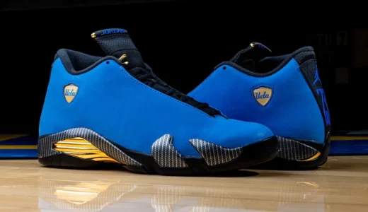 UCLA Air Jordan 14 PEが登場！ブルースウェード×メタリックゴールドでブルーインズを表現