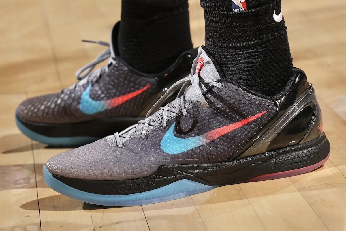 Jalen Brunson Nike Kobe 6 Protro PE Grey Blue Red