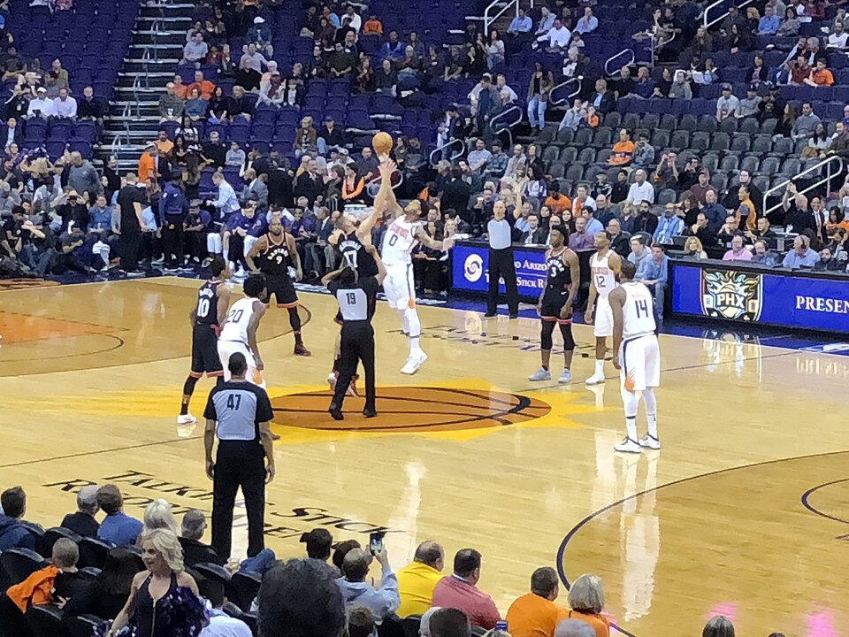 NBAバスケットボールの試合風景