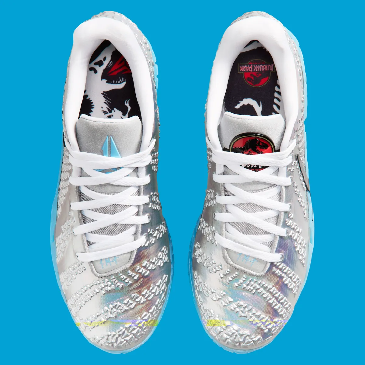 Jurassic Park × Nike Ja 3 Metallic Silver ディテール