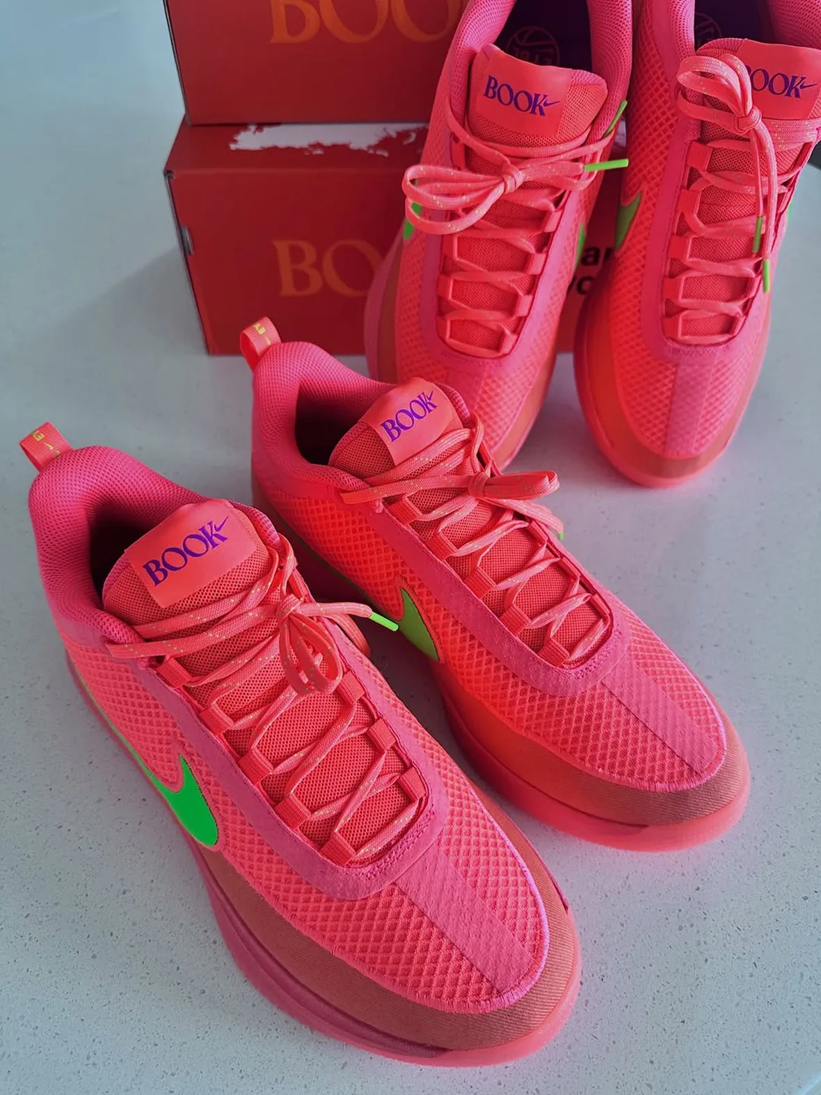 Nike Book 2 EYBL PE ピンク グリーン デビン・ブッカー