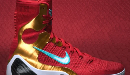 Nike Kobe 9 Elite High Protro「Iron Man」が浮上！赤×金にターコイズを効かせたアイアンマン配色