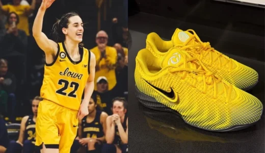 ケイトリン・クラークがNike Caitlin 1「Iowa Hawkeyes」PEを初公開！母校アイオワのイエロー×ブラック、タンには新たな“ピン”ロゴ