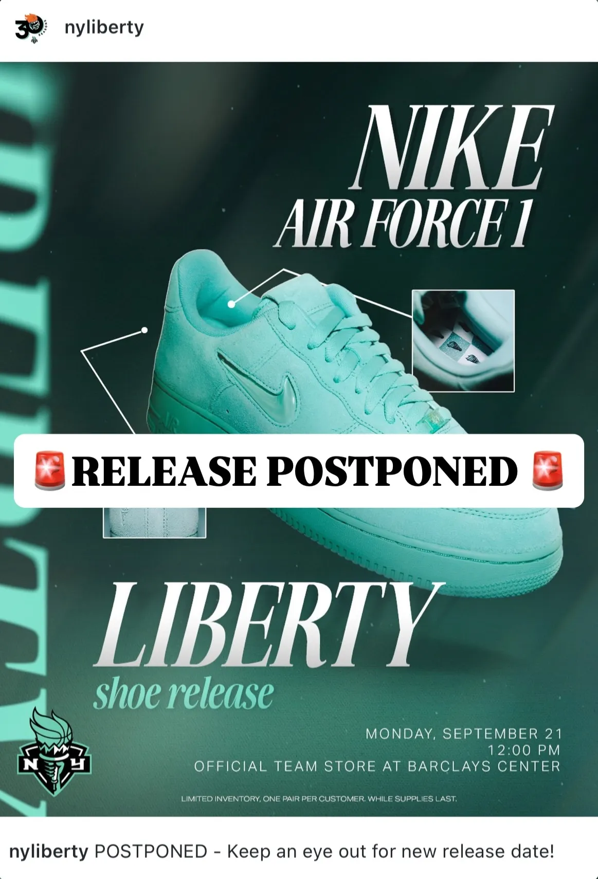 Nike Air Force 1 Low Jewel New York Liberty