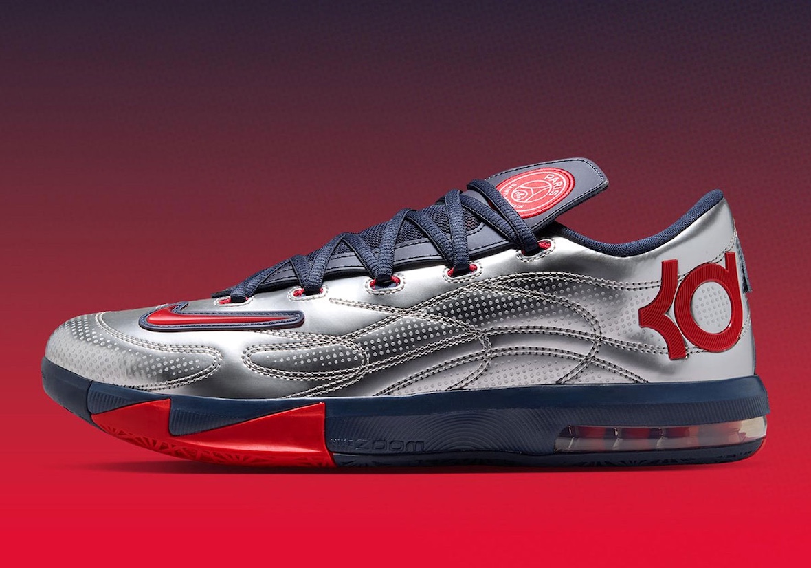 PSG x Nike KD 6 Metallic Silver IU0593-001