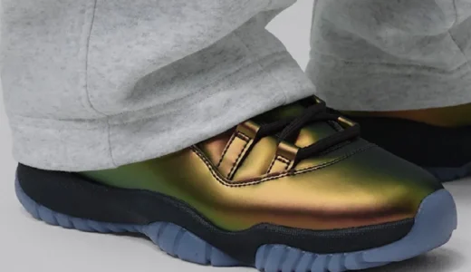 Air Jordan 11 Women’s「Space Jam」が2026年ホリデー海外発売！緑と紫に揺れる玉虫色のマット仕上げ、$235【IZ1800-200】