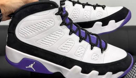 Air Jordan 9「Super Freak」が2027年2月13日海外発売！ランディ・モスのバイキングス配色、ホワイトレザーにバーシティパープル$225【JK1415-100】