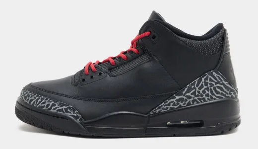 Air Jordan 3「Utility」ブラック／ファイアレッドが2027年1月16日海外発売！エレファントプリントを暗く落とした$215【IX0198-001】