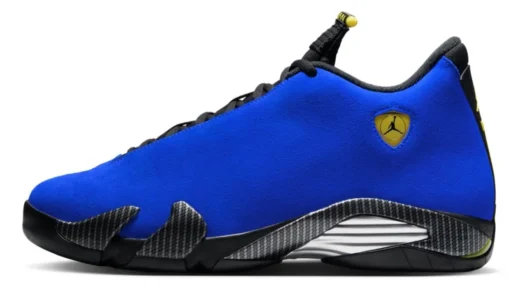 Air Jordan 14「Blue Ferrari」が2027年秋に登場へ！赤をブルースエードに置き換え、イエローのシールドを添えた$215