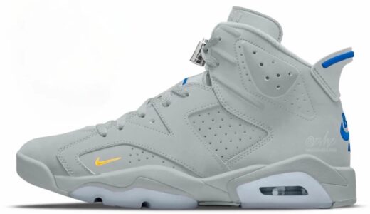Nigel Sylvester × Air Jordan 6「Grey Fog」が2027年秋に海外発売へ！“Bike Air”表記のグレー×ライオンブルー、モックアップが流出【JF3638-001】
