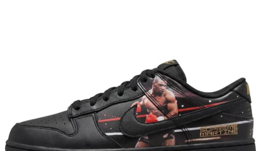 Supreme × Martine Rose × Nike Dunk Low「Mike Tyson」が10月15日発売！ブラックレザーにタイソンの巨大グラフィック